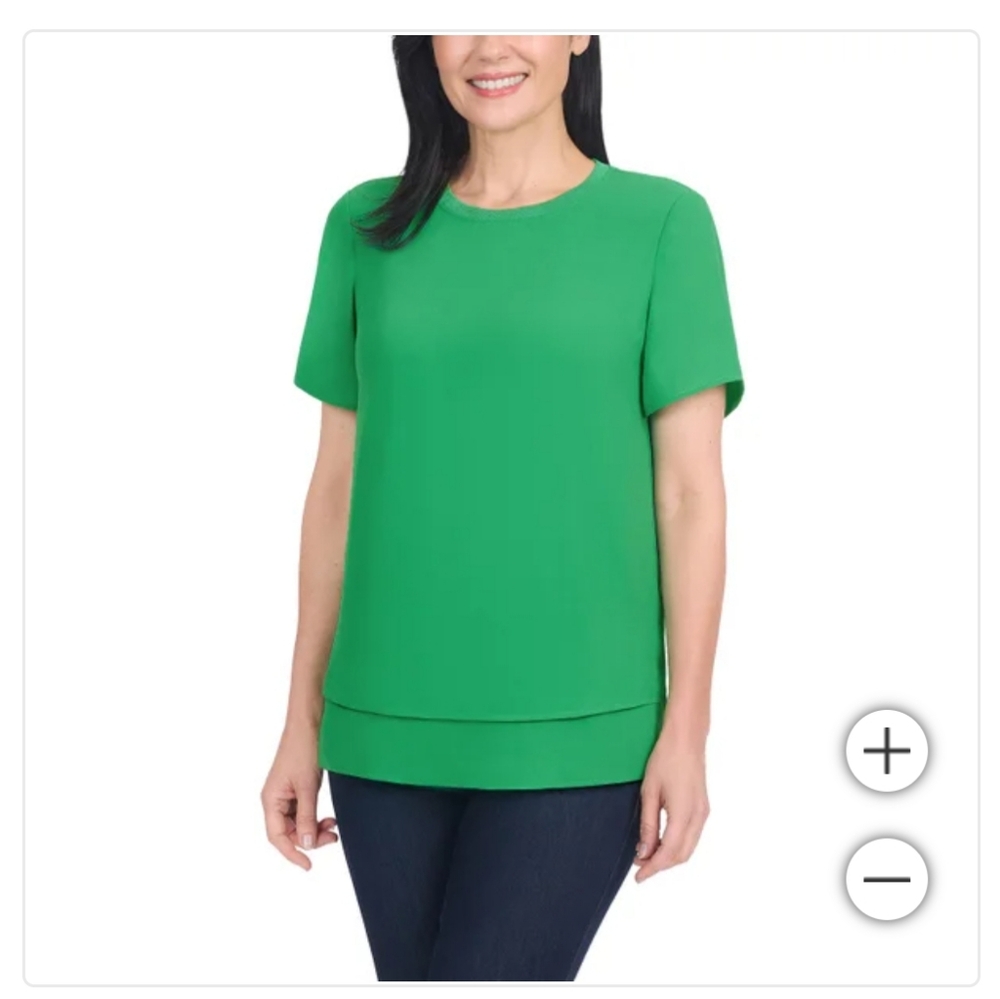 (Ew)Hilary Radley  Women's short Sleeves Blouse